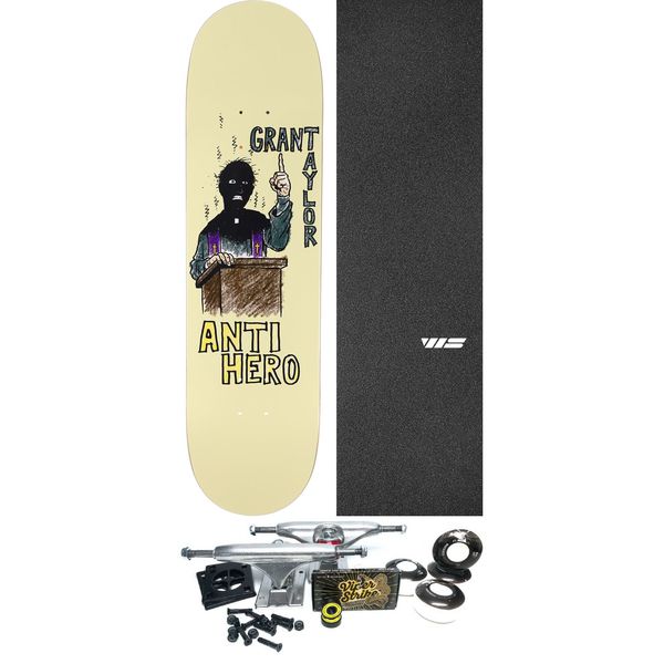Anti Hero Skateboards Grant Taylor Non-Sequitur Skateboard Deck - 8.5" x 31.85" - Complete Skateboard Bundle